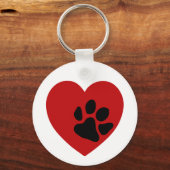 Paw Print On My Heart Keychain キーホルダー (裏面)