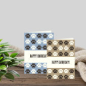 Paw Print Pattern Earthy Sand カード