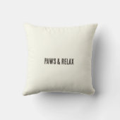 Paw Print Pattern Silver Blue クッション (裏面)