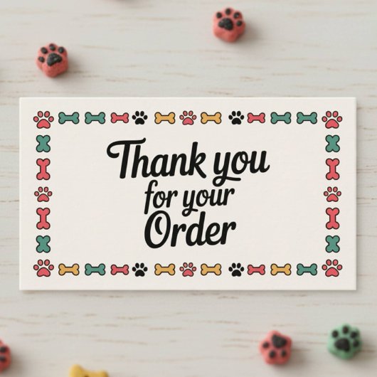 Paw Print Small Business Thank You Business Card 名刺