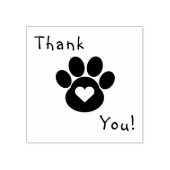 Paw Print Thank You Stamp ラバースタンプ (インプリント)