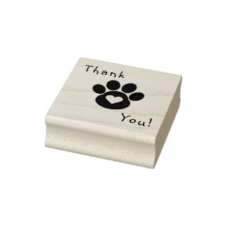 Paw Print Thank You Stamp ラバースタンプ