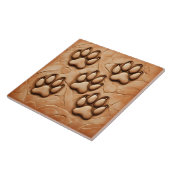 Paw Print Tile Design Enhancing Outdoor Pathways タイル (側面)