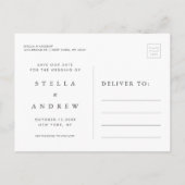  paw print wedding save the date フォト 案内ポストカード (裏面)