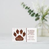Paw Print with Message and Name in Brown 名刺 (スタンド正面)