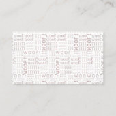 Paw Print with Message and Name in Brown 名刺 (裏面)