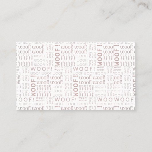 Paw Print with Message and Name in Brown 名刺 (裏面)