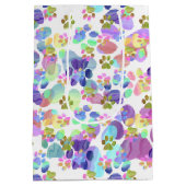 Paw Printes Everywhere ミディアムペーパーバッグ (裏面)