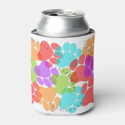 Paw Prints獣医学 缶クーラー (缶正面)