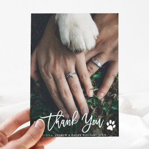 Paw Prints 結婚's Thank You Photo Card サンキューカード