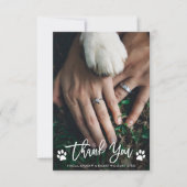 Paw Prints 結婚's Thank You Photo Card サンキューカード (正面)