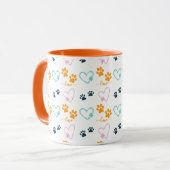 Paw Prints Cute Dog Lover  マグカップ (正面左)