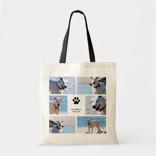 Paw Prints - Dog Photo Collage トートバッグ (正面)