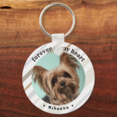 Paw Prints forever in myハートペット写真 キーホルダー (正面)