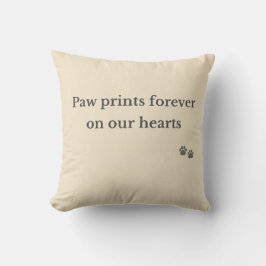 Paw Prints Forever Pet Memorial Pillow クッション