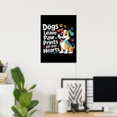 Paw Prints Heartfelt Dog Legacy ポスター (ホームオフィス)