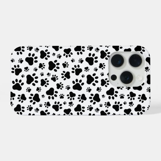 Paw Prints IPhone 15 Pro Case iPhoneケース (裏面横)