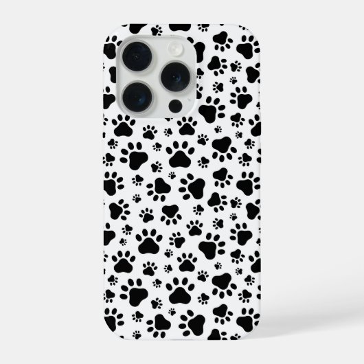 Paw Prints IPhone 15 Pro Case iPhoneケース (裏面)