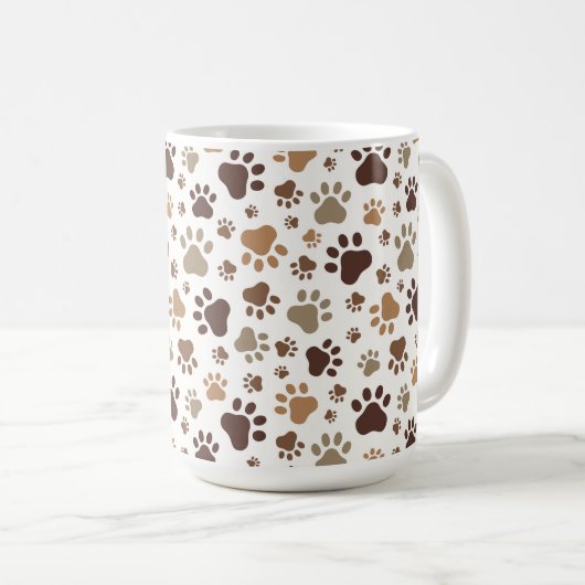 Paw Prints Mug コーヒーマグカップ (正面右)