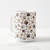 Paw Prints Mug コーヒーマグカップ (正面左)