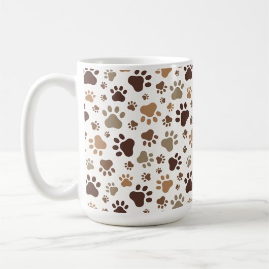 Paw Prints Mug コーヒーマグカップ (左)