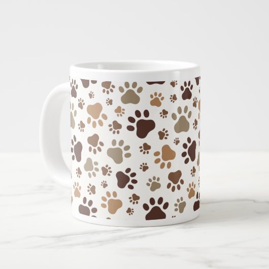 Paw Prints Mug ジャンボコーヒーマグカップ (正面左)