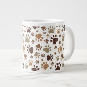 Paw Prints Mug ジャンボコーヒーマグカップ (正面右)