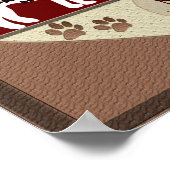 Paw Prints on My Heart - Brown Dog Memorial ポスター (角)