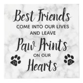 Paw Prints On OurハートPet記念写真 フォトキューブ (右)