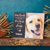 Paw Prints On Our Photo Dog Pet Memorial フォトプラーク (側面)