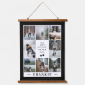 Paw Prints OurハートPet Memorial Collage 吊り下げ型タペストリー (正面)