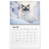 Paw Prints Pet Cat Photo Art Large カレンダー (1月 2026)