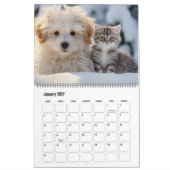 Paw Prints Pet Dog Photo Art Large カレンダー (1月 2027)