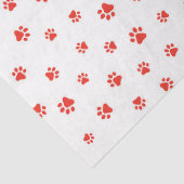 Paw Prints Pet Dogs Cats Red Two Toneおもしろい 薄葉紙 (詳細)