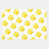 Paw Prints Pets Dogs Cats Gift Wrapおもしろい ラッピングペーパーシート (正面2)