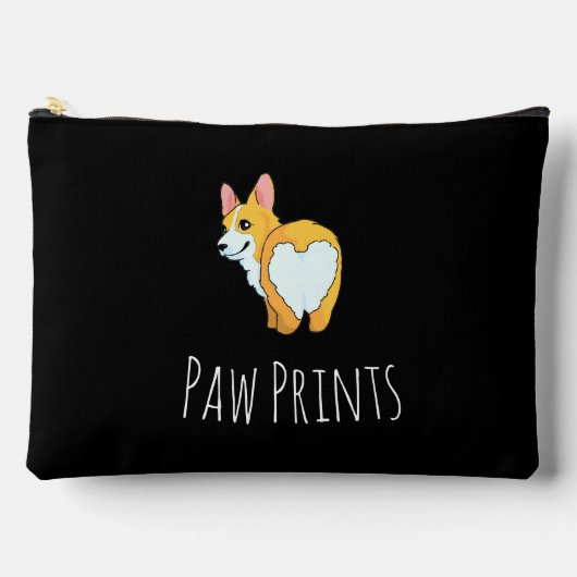 「Paw Prints & Pretty Things」かわいいペット好きな人向けギフト アクセサリーポーチ (正面)