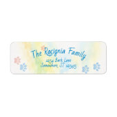 Paw Prints Return Address Label ラベル (正面)