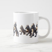 Paw Prints Walking Around Mug Base Design ジャンボコーヒーマグカップ (右)