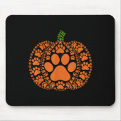 Paw Pumpkin Design Matching Halloween Thanksgiving マウスパッド (正面)