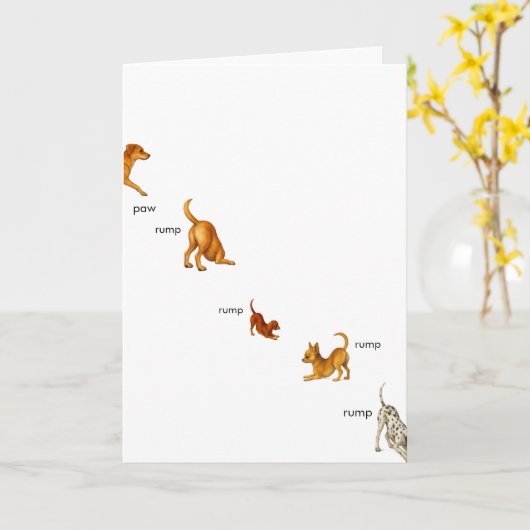 Paw Rump Rump Rump Lyric カード (黄色い花)