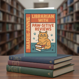 「Paw-sitiveレビュー」の司書 猫と本の愛好家 カード