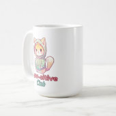 Paw‑sitive Club Cat Design – Cute Animal Lover コーヒーマグカップ (正面左)