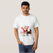 Paw-sitive Purr-suit: Santa’s Joyful Chase Tシャツ (正面フル)
