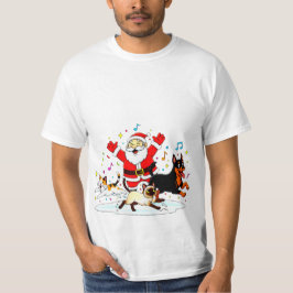 Paw-sitive Purr-suit: Santa’s Joyful Chase Tシャツ