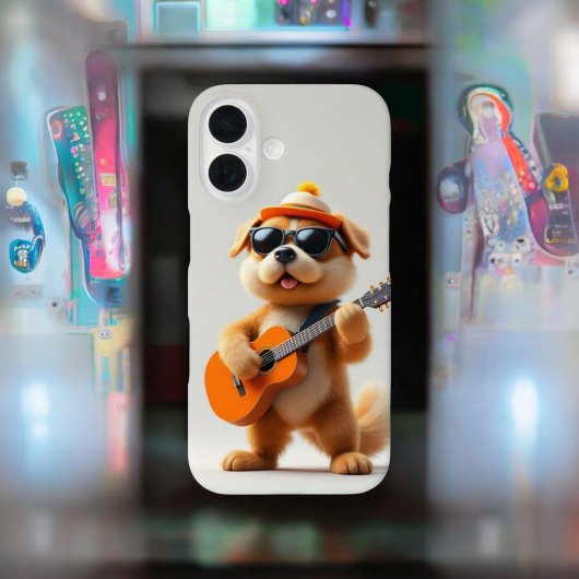 Paw-sitive Vibes:かわいい犬とギター Case-Mate iPhoneケース