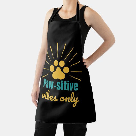 Paw-sitive Vibes Only cat lover エプロン (インサイチュ)