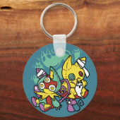 Paw-sitively Frightful | Monstrous Cats Halloween  キーホルダー (正面)