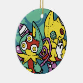 Paw-sitively Frightful | Monstrous Cats Halloween  セラミックオーナメント (右)