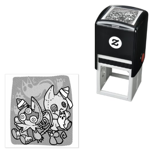 Paw-sitively Frightful | Monstrous Cats Halloween  セルフインキングスタンプ (インサイチュ)