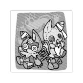 Paw-sitively Frightful | Monstrous Cats Halloween  セルフインキングスタンプ (デザイン)